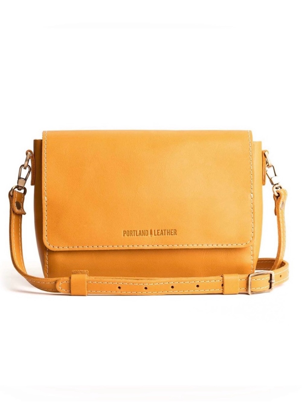 NWOT Portland Leather Mustard Crossbody